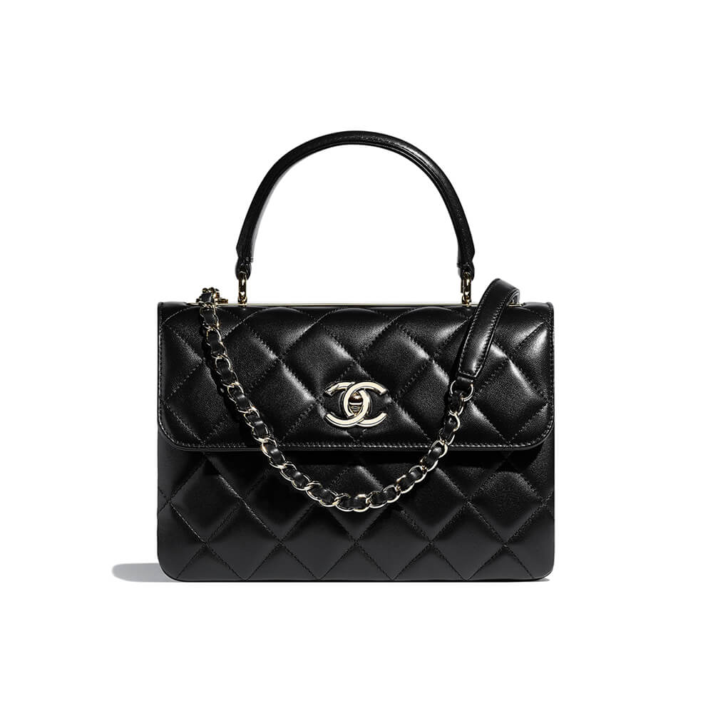 CHANEL FLAP BAG WITH TOP HANDLE 