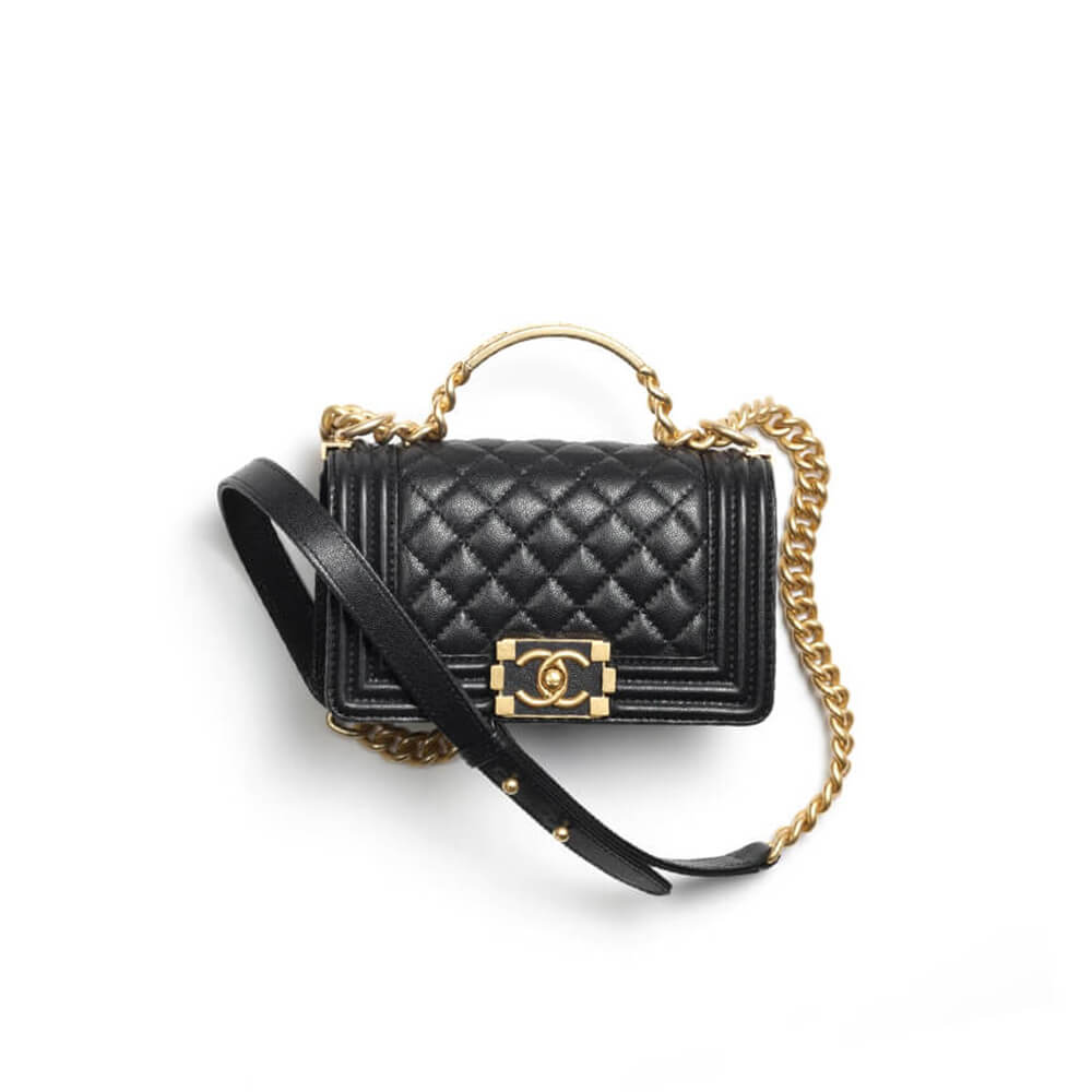 BOY CHANEL FLAP BAG WITH HANDLE 