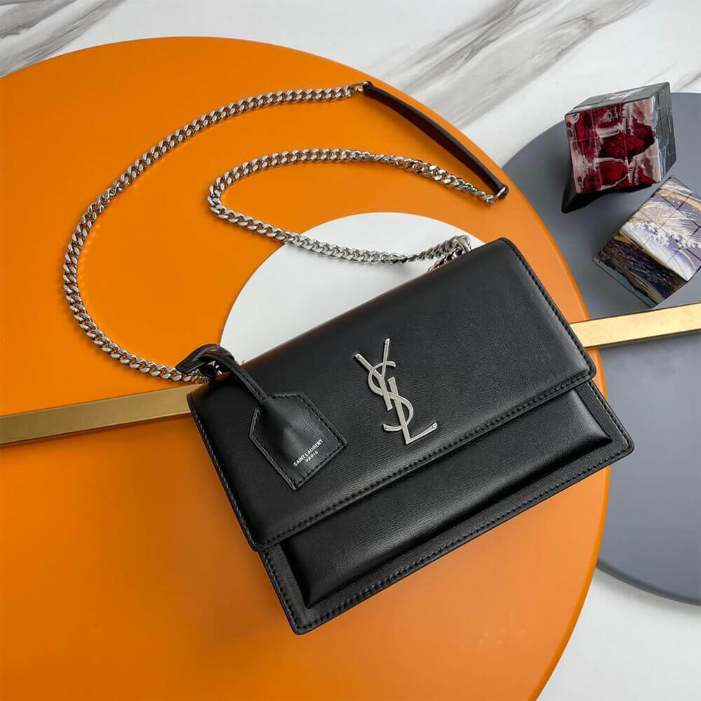 YSL sunset medium leather shoulder bag 