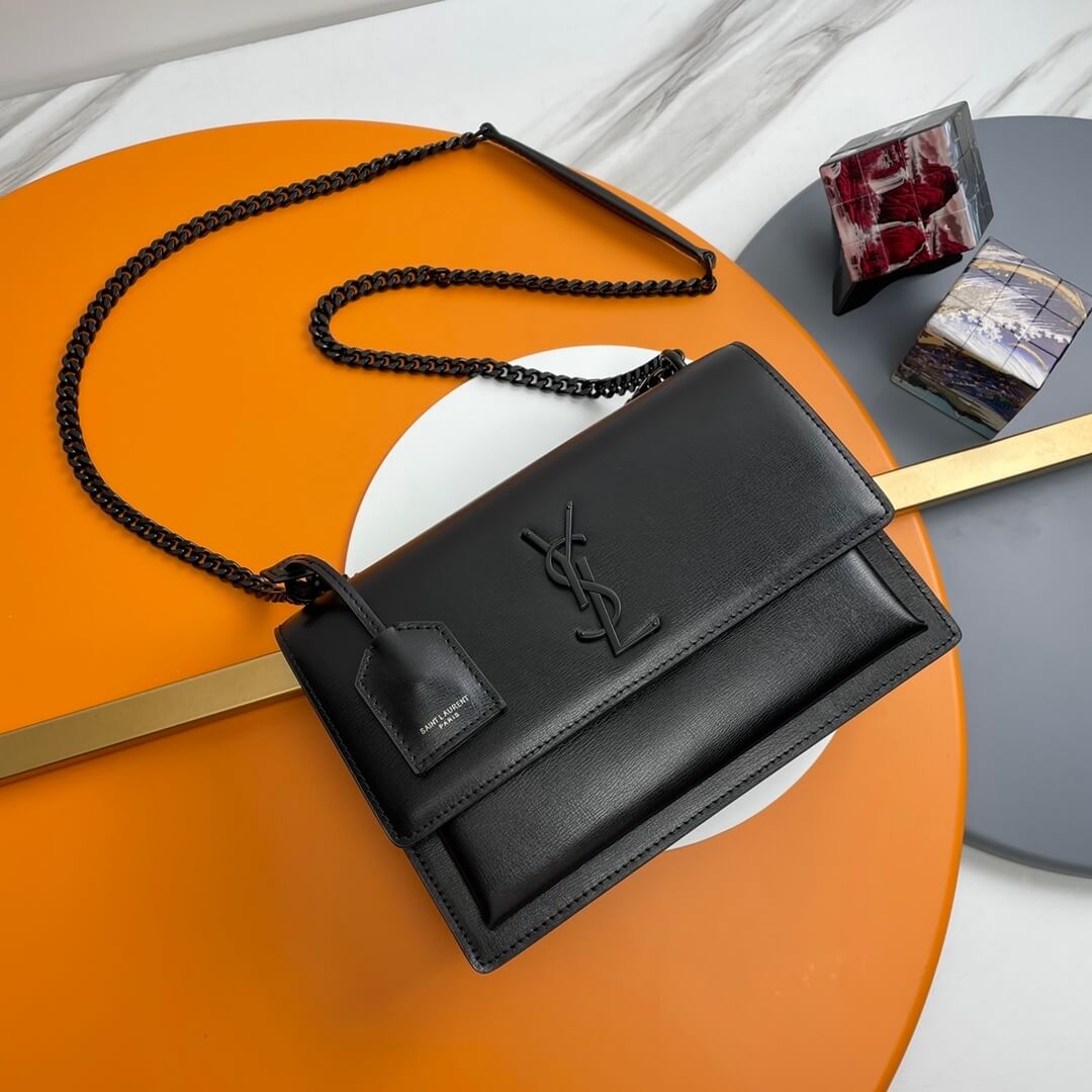 YSL sunset medium leather shoulder bag 