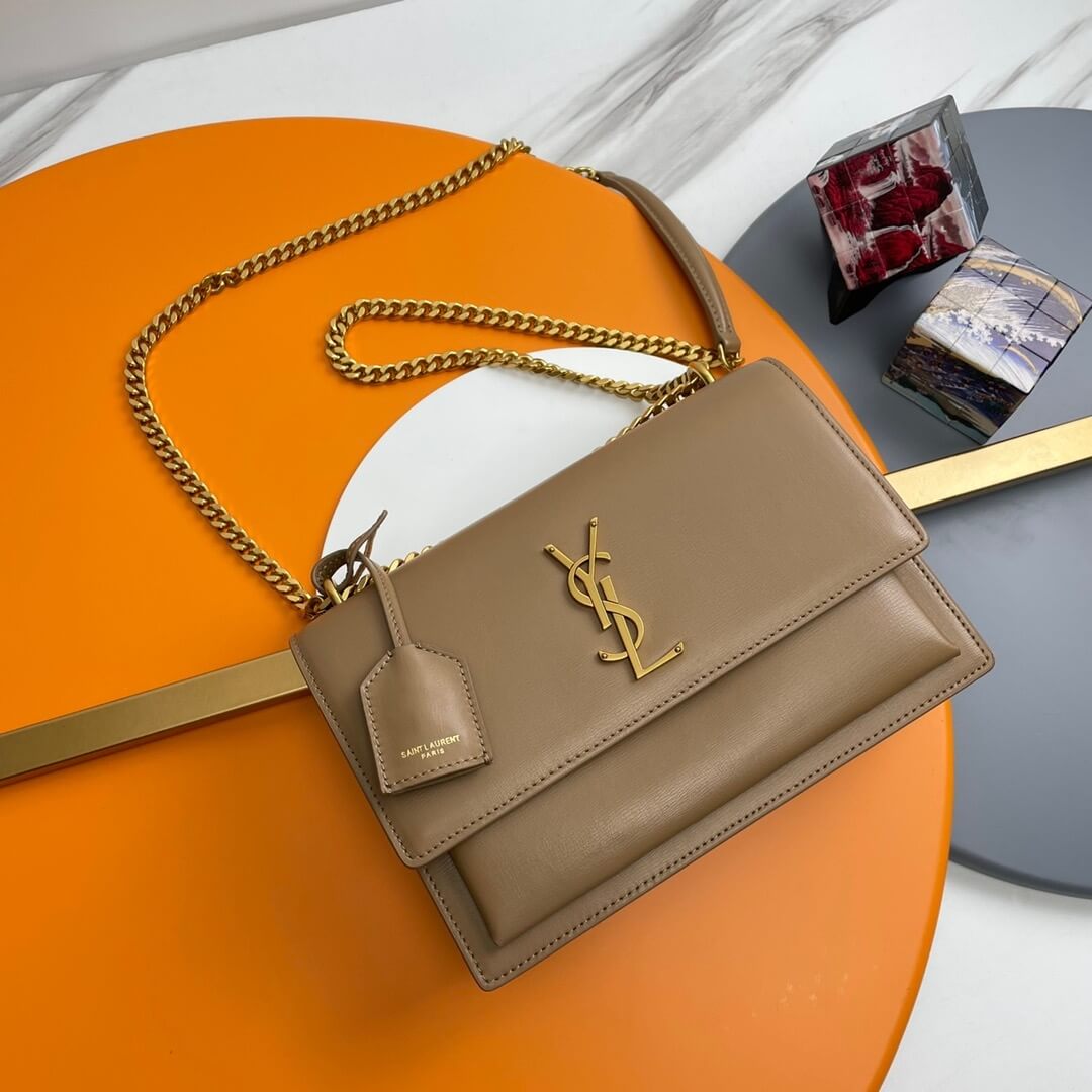 YSL sunset medium leather shoulder bag