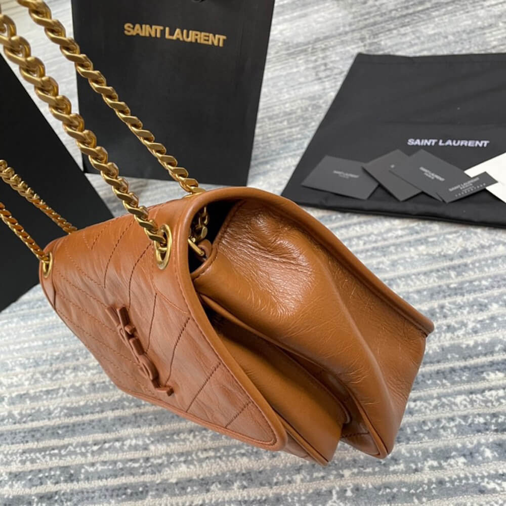 SAINT LAURENT NIKI MEDIUM IN CRINKLED VINTAGE LEATHER 