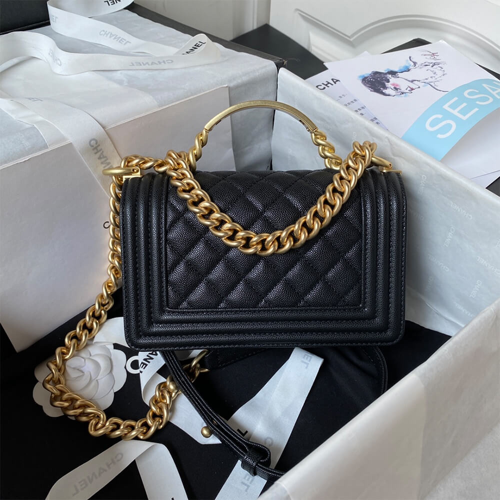 BOY CHANEL FLAP BAG WITH HANDLE 