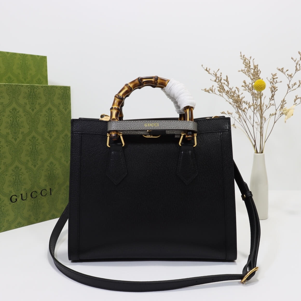 GUCCI DIANA BAMBOO SMALL TOTE BAG 