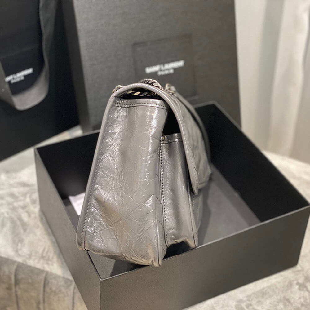 SAINT LAURENT NIKI MEDIUM IN CRINKLED VINTAGE LEATHER