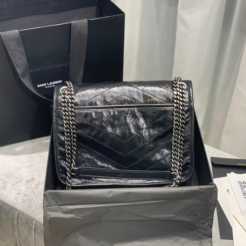 SAINT LAURENT NIKI MEDIUM IN CRINKLED VINTAGE LEATHER 