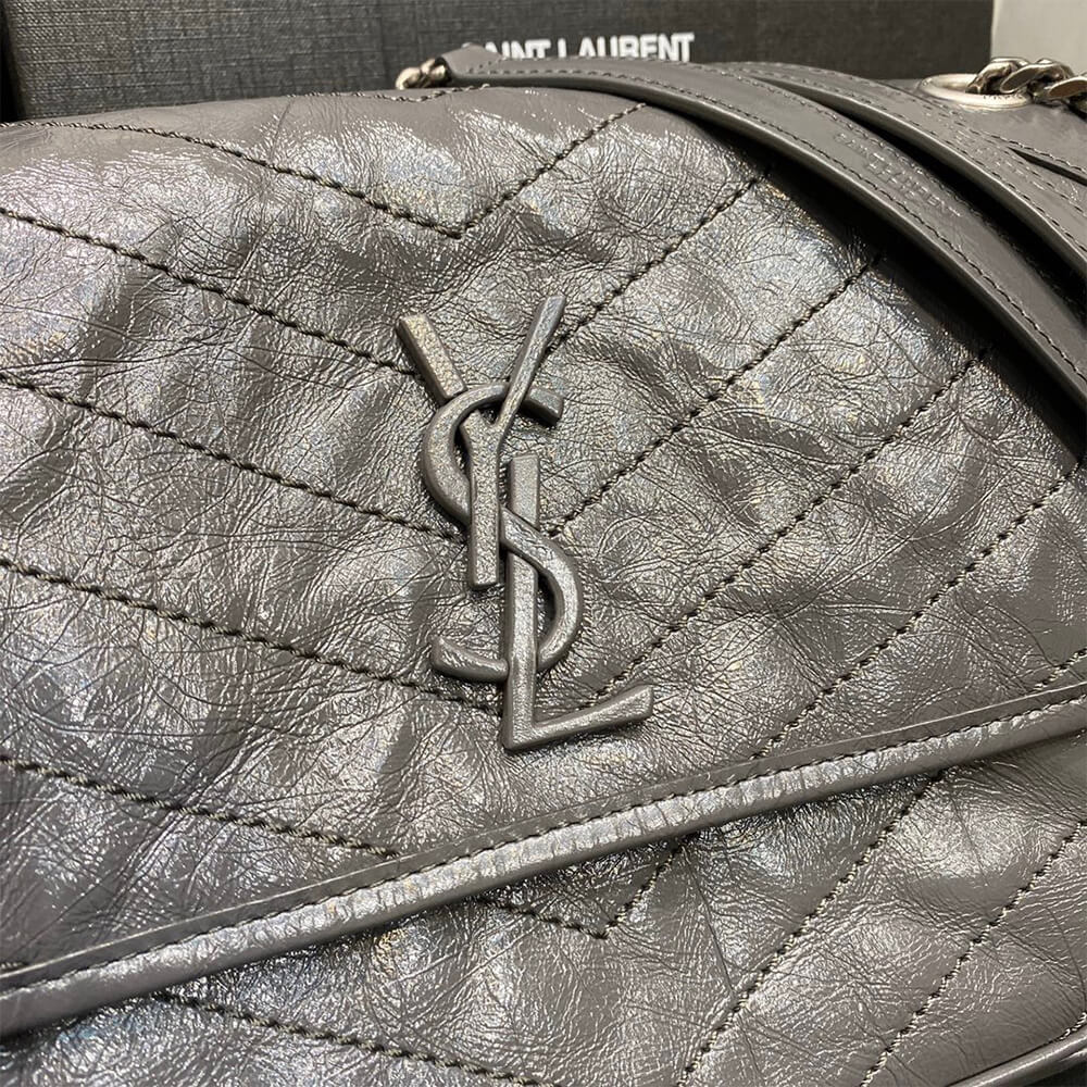 SAINT LAURENT NIKI MEDIUM IN CRINKLED VINTAGE LEATHER 