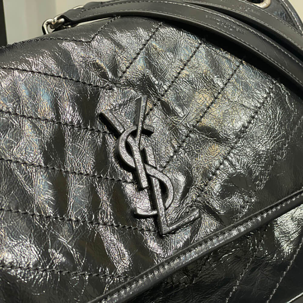 SAINT LAURENT NIKI MEDIUM IN CRINKLED VINTAGE LEATHER 