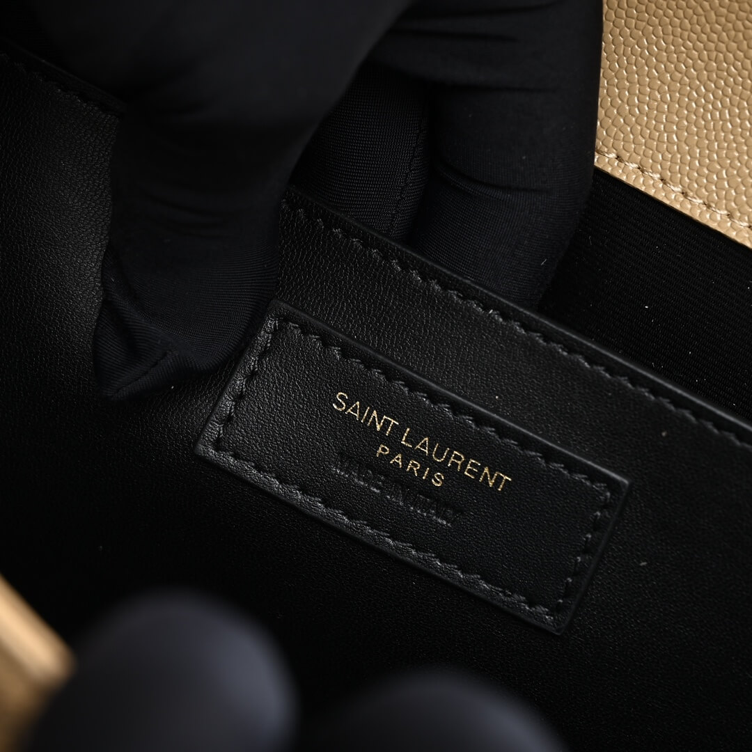 YSL ENVELOPE MEDIUM IN QUILTED GRAIN DE POUDRE EMBOSSED LEATHER