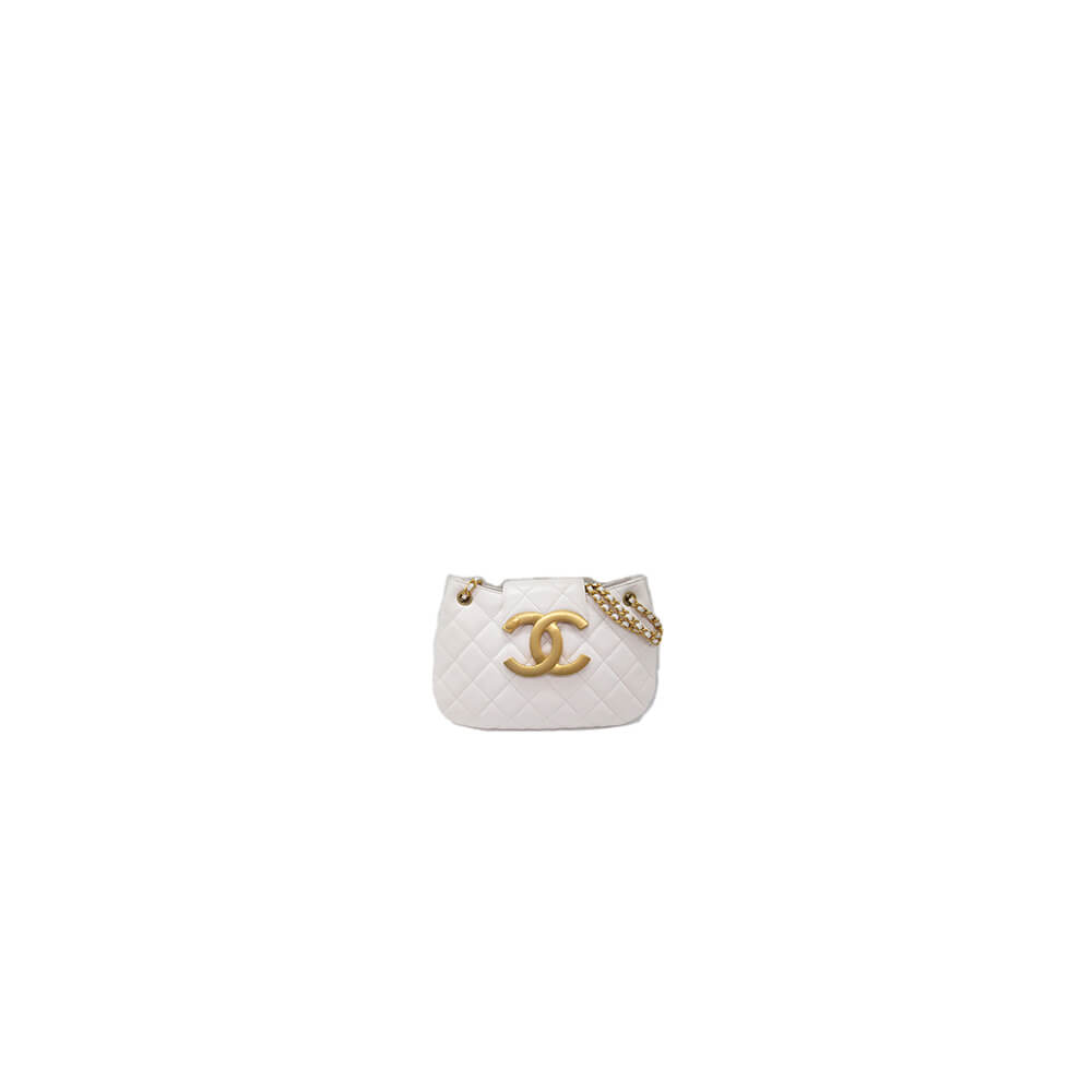 CHANEL Logo Round underarm bag 