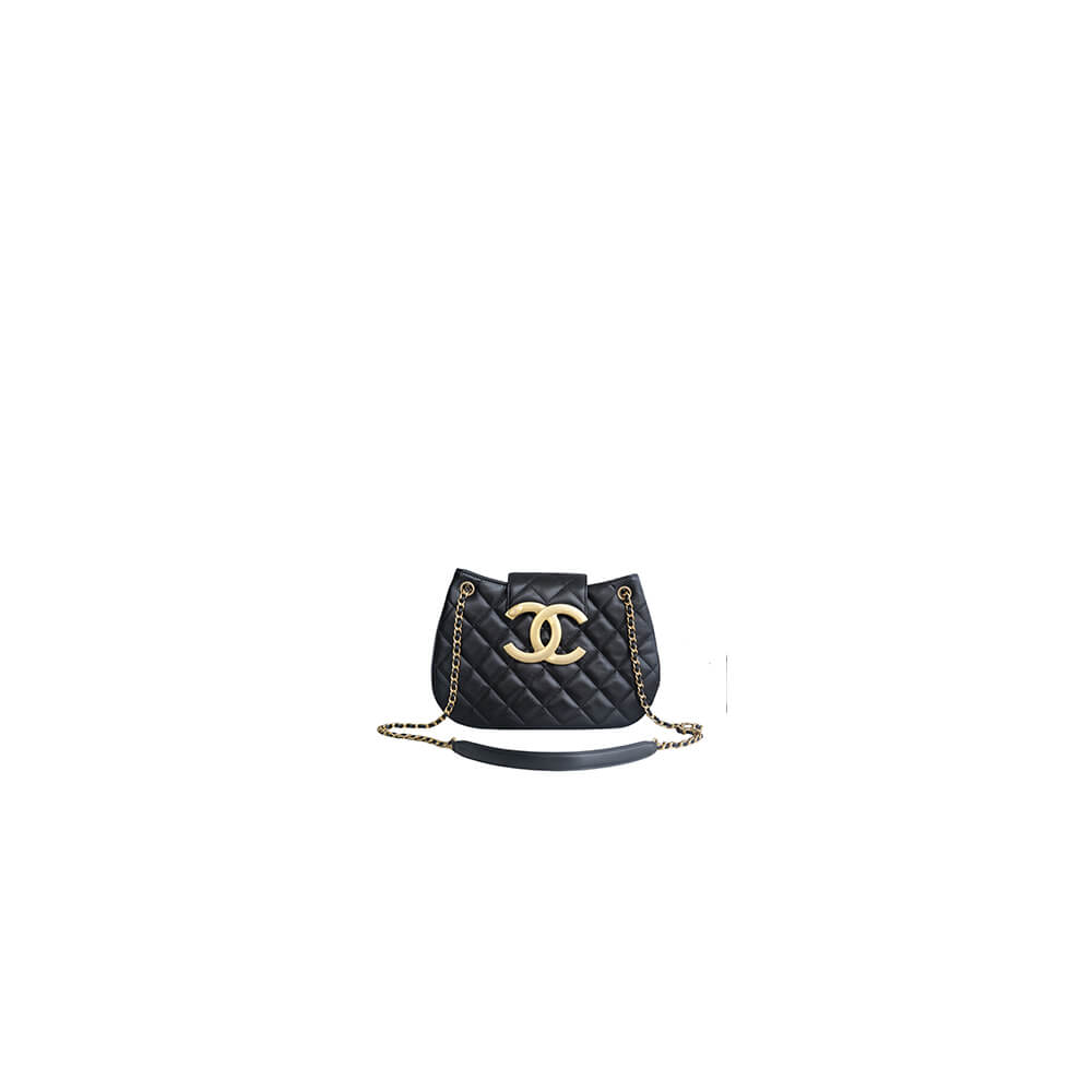 CHANEL Logo Round underarm bag 