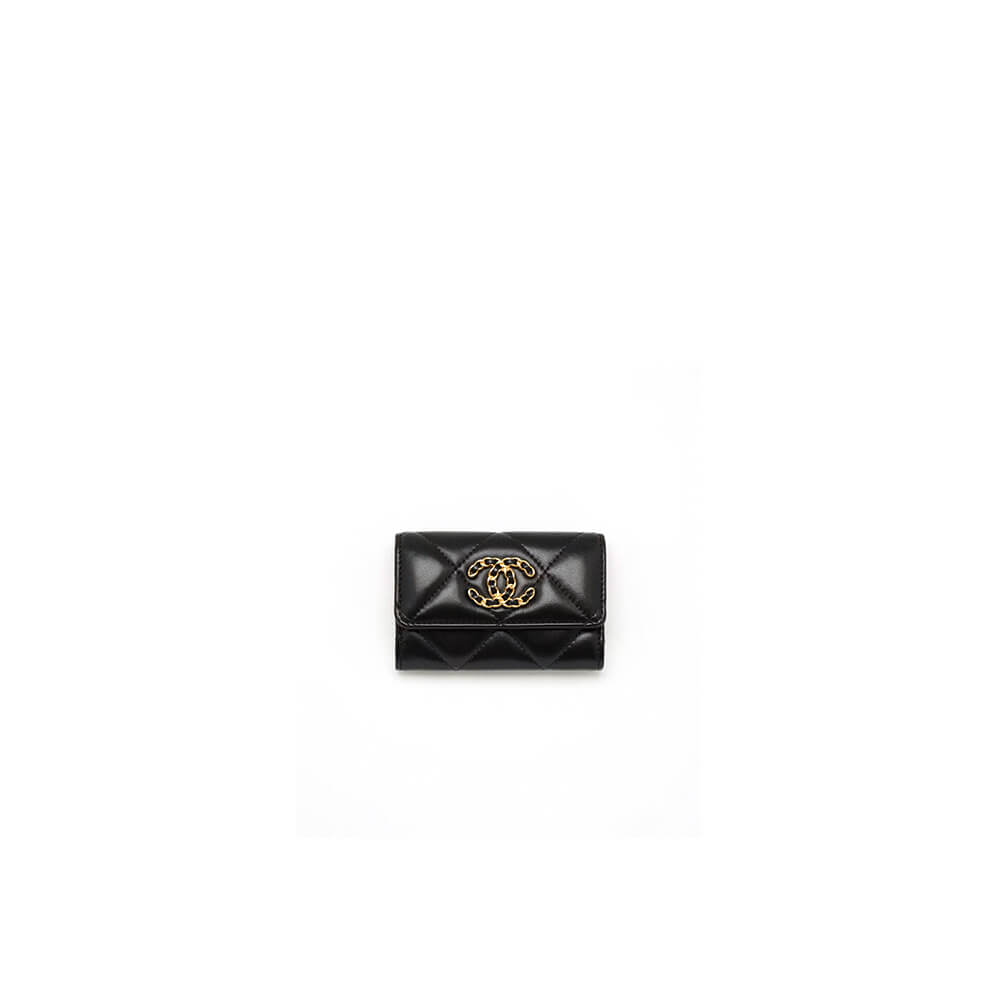 Chanel 19 flap card holder 