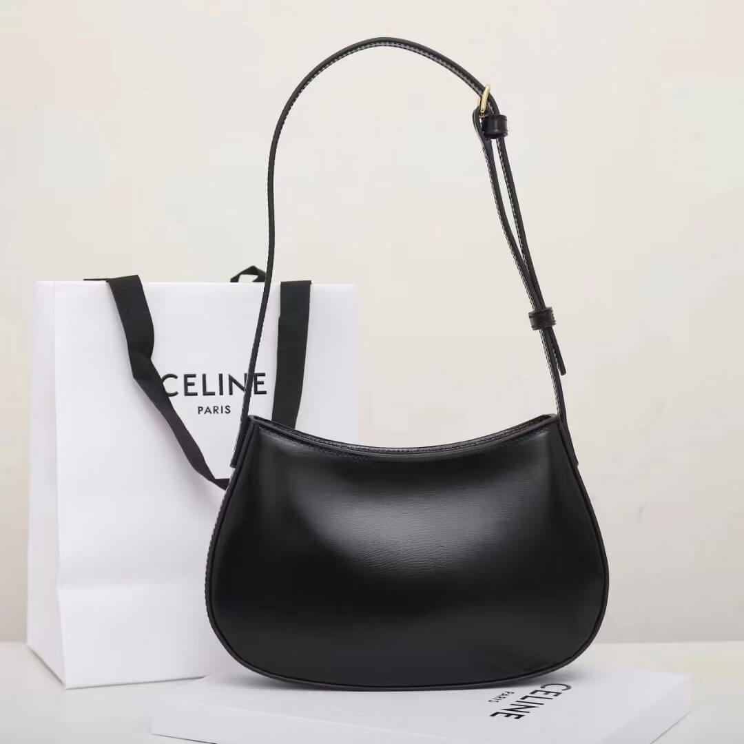 CELINE TILLY medium bag in shiny calf leather 