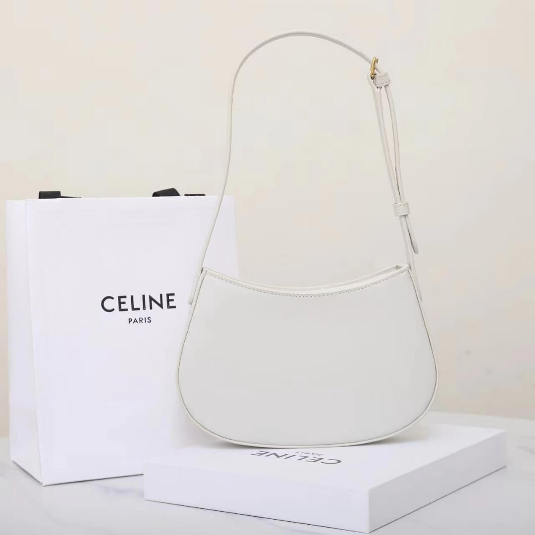 CELINE TILLY medium bag in shiny calf leather 