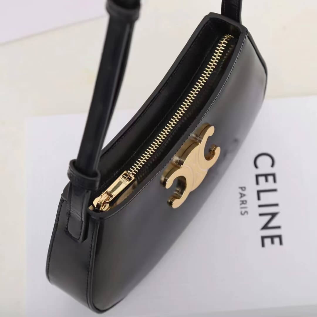 CELINE TILLY medium bag in shiny calf leather 