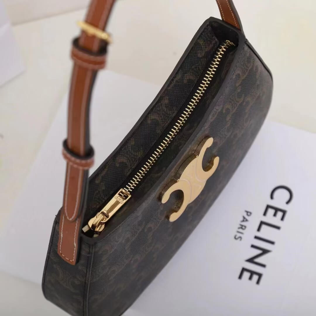 CELINE TILLY medium bag in shiny calf leather 