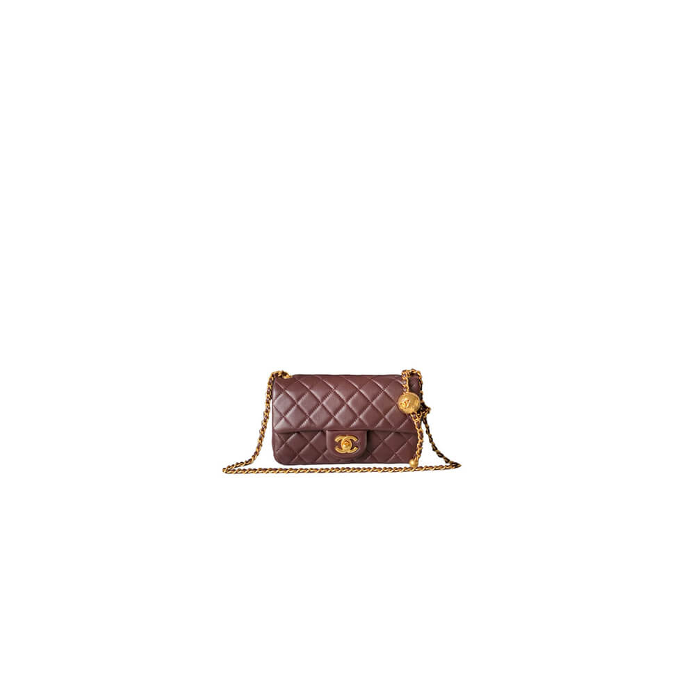 Ch*el pearl crush mini rectangular flap