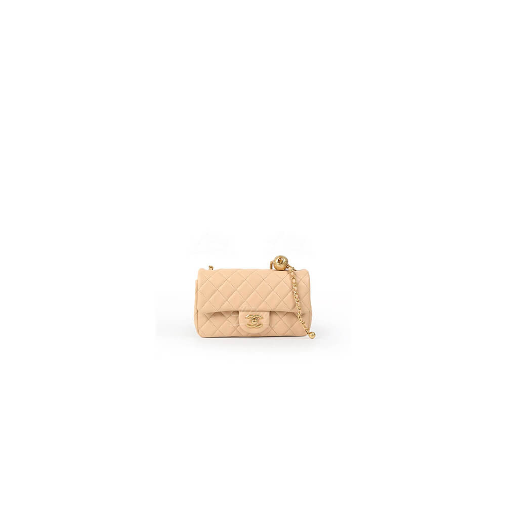 Ch*el pearl crush mini rectangular flap