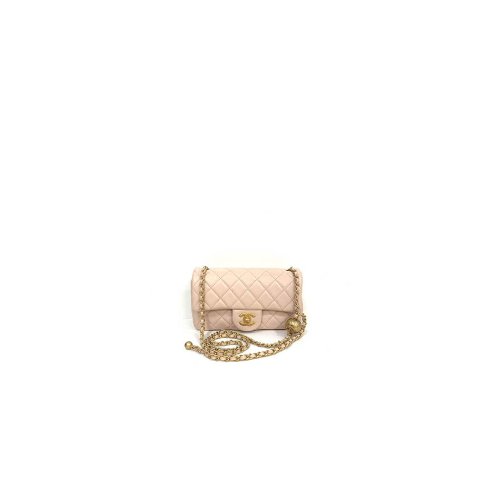 Ch*el pearl crush mini rectangular flap