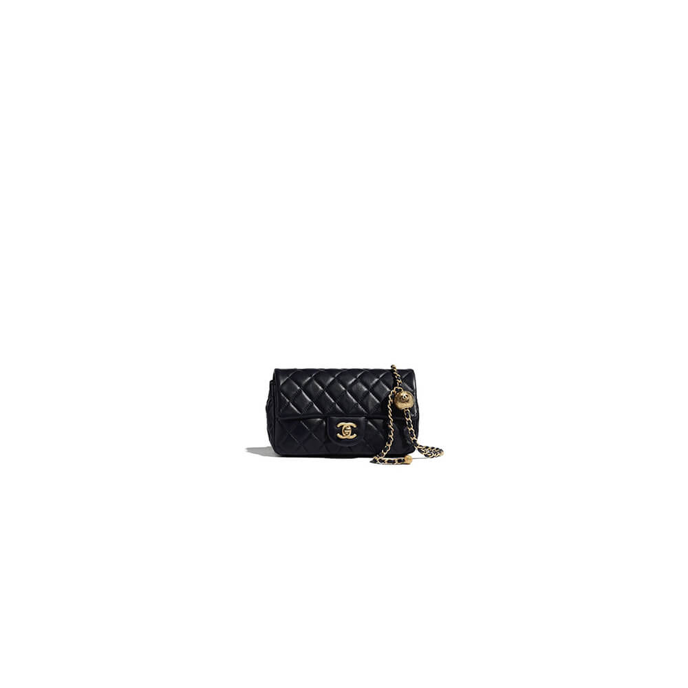 Ch*el pearl crush mini rectangular flap