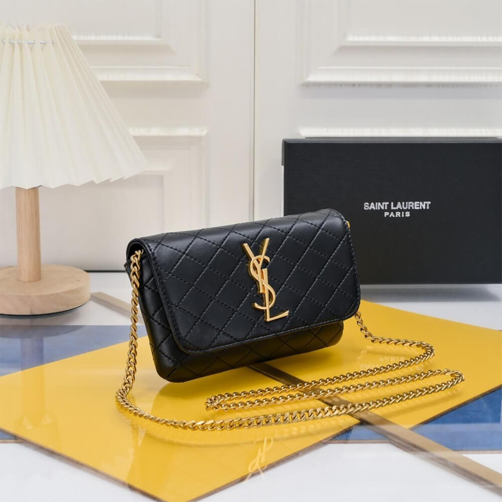 YSL GABY chain phone holder in lambskin