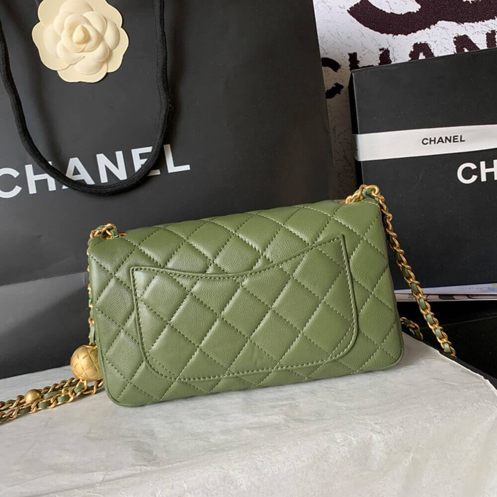 Ch*el pearl crush mini rectangular flap