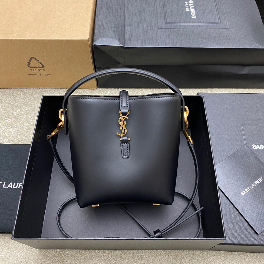 YSL LE 37 mini in shiny leather