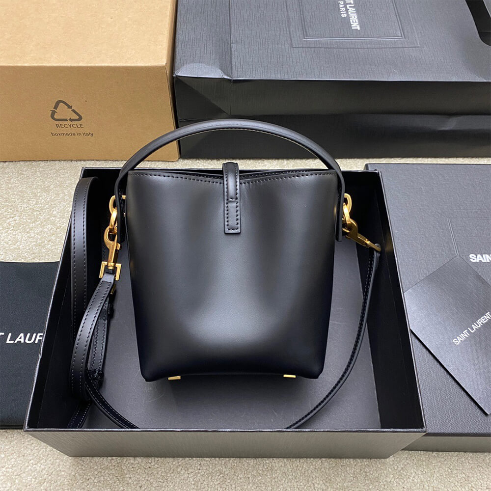 YSL LE 37 mini in shiny leather