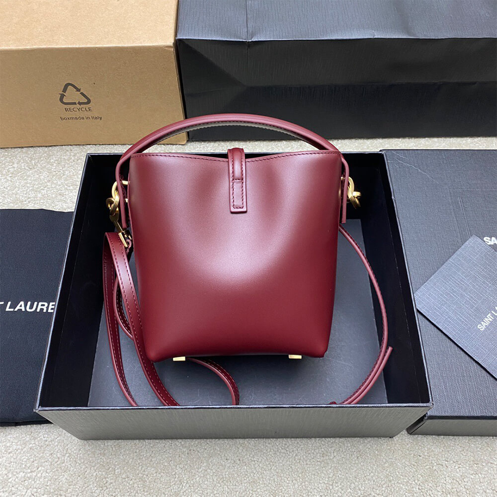 YSL LE 37 mini in shiny leather