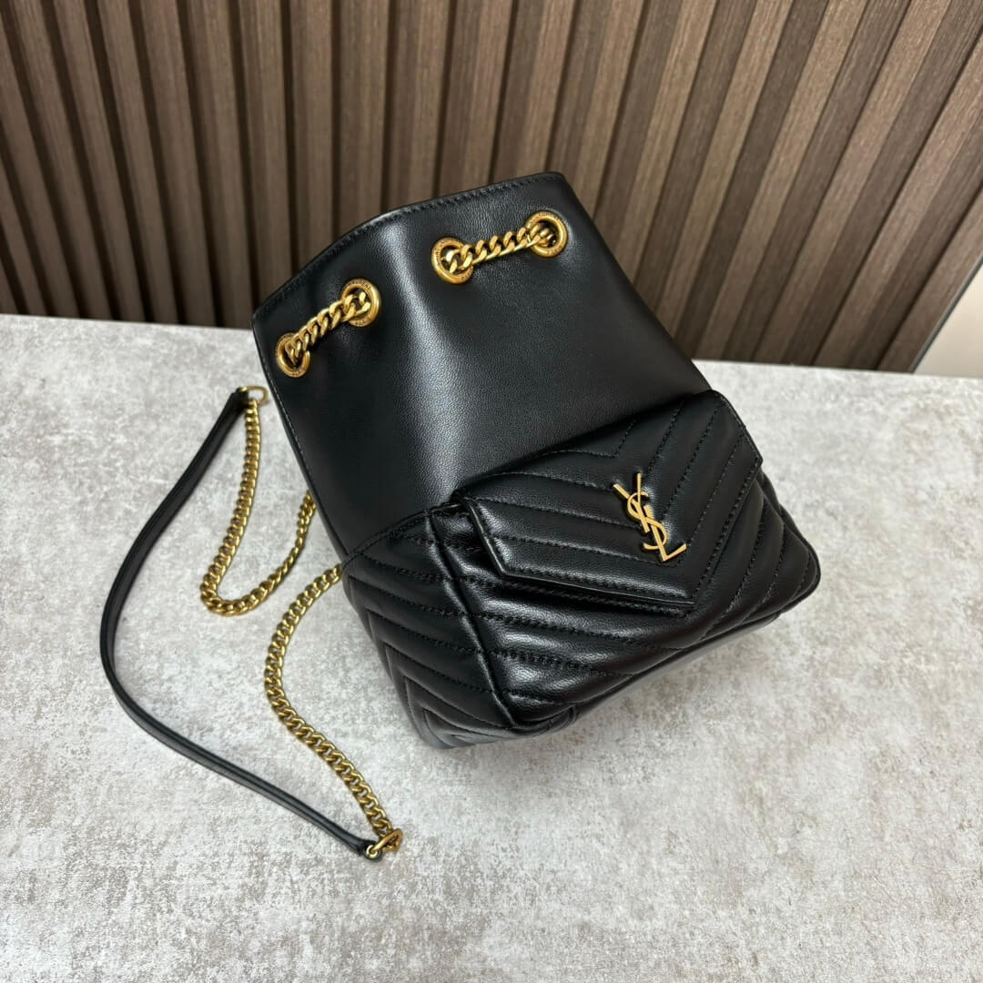 YSL Joe quilted lambskin mini bucket bag