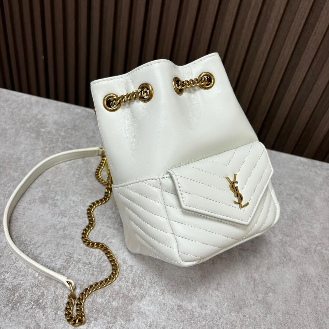 YSL Joe quilted lambskin mini bucket bag