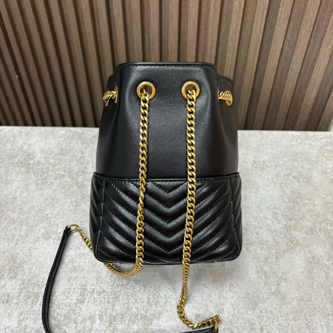 YSL Joe quilted lambskin mini bucket bag