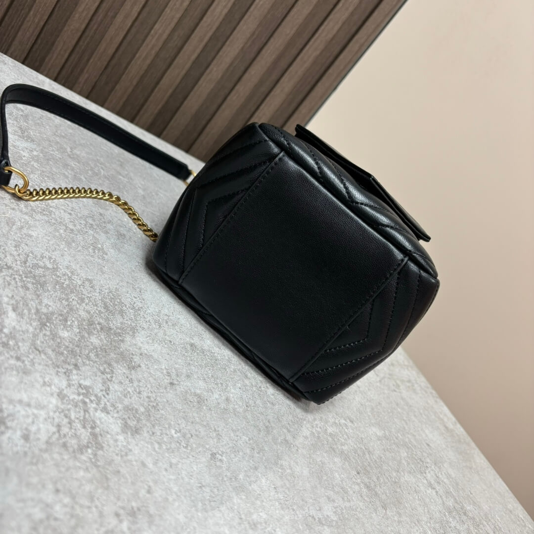 YSL Joe quilted lambskin mini bucket bag