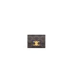 CELINE Small Logo Print Shiny Smooth Lambskin