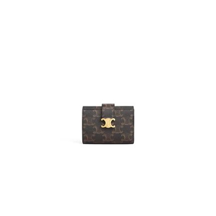 CELINE NINO Logo Print Slim Wallet