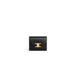 CELINE Small Flap Wallet TRIOMPHE IN Shiny Smooth Lambskin