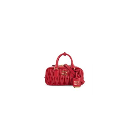 MiuMiu Large Arcadie matelassé nappa leather bag(high-end grade)