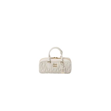 MiuMiu Large Arcadie matelassé nappa leather bag(high-end grade)