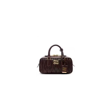 MiuMiu Large Arcadie matelassé nappa leather bag(high-end grade)