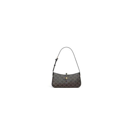 CELINE TINA SHOULDER BAG IN Triomphe canvas