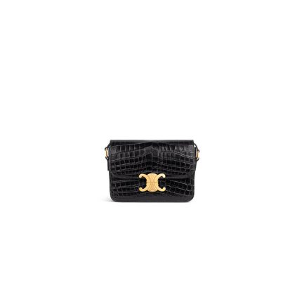 CELINE TEEN TRIOMPHE crocodile pattern handbag(HIGH-END GRADE)